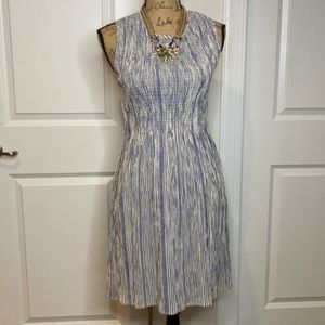 French Connection Dress Striped Fit and Flare XS